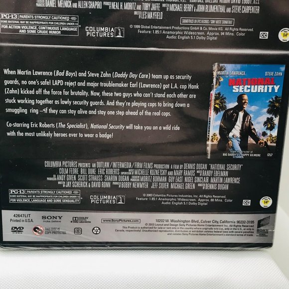 Blue Streak And National Security DVD 2013 Martin Lawrence New In Package - Picture 8 of 8